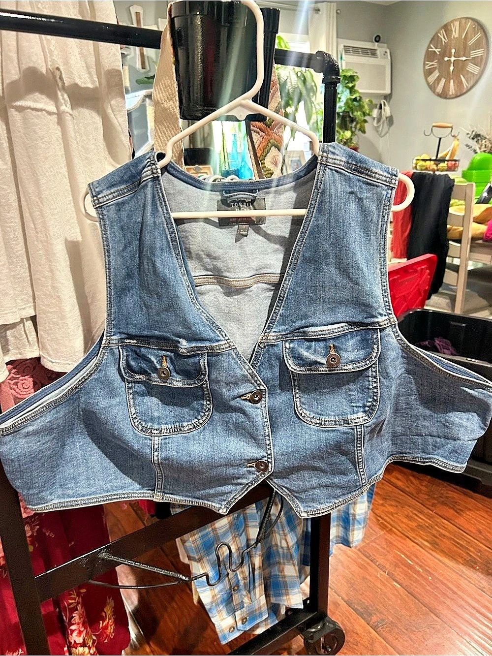 Forrini Denim Vest Size 5 Like New